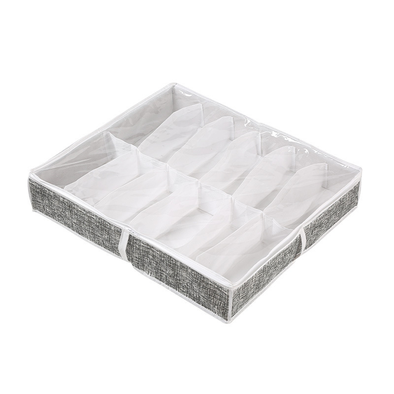 Kutija za cipele s 12 pretinaca, za pohranu ispod kreveta, prozirna i otporna na prašinu, kapacitet 40–50 L, dimenzije 68×60×13 cm