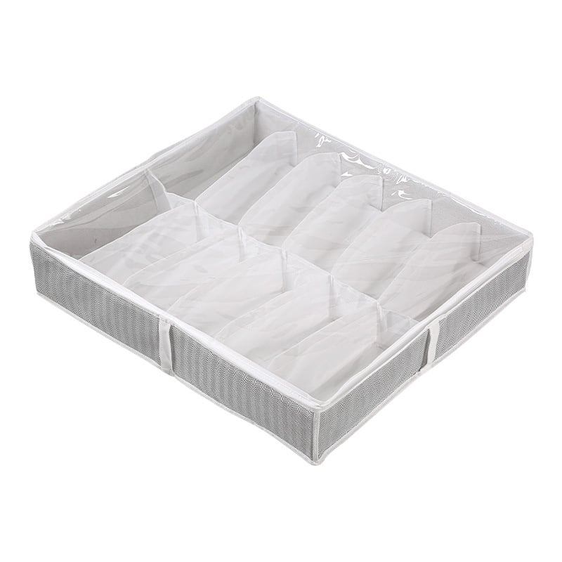 Kutija za cipele s 12 pretinaca, za pohranu ispod kreveta, prozirna i otporna na prašinu, kapacitet 40–50 L, dimenzije 68×60×13 cm