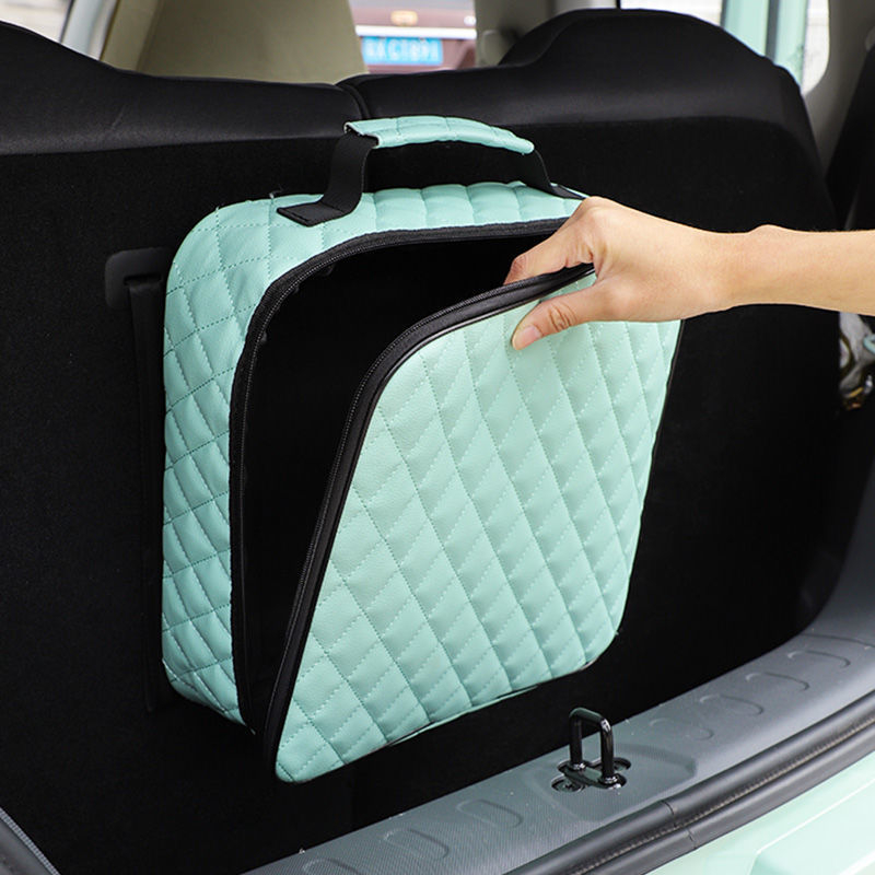 Kožni organizator za prtljažnik automobila, višenamjenska torba za pohranu s ručkom, 32×32×9 cm, univerzalna kompatibilnost