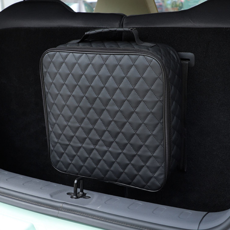 Kožni organizator za prtljažnik automobila, višenamjenska torba za pohranu s ručkom, 32×32×9 cm, univerzalna kompatibilnost