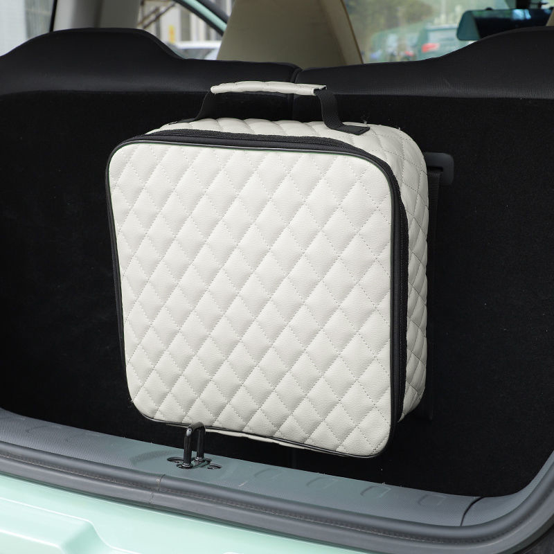 Kožni organizator za prtljažnik automobila, višenamjenska torba za pohranu s ručkom, 32×32×9 cm, univerzalna kompatibilnost