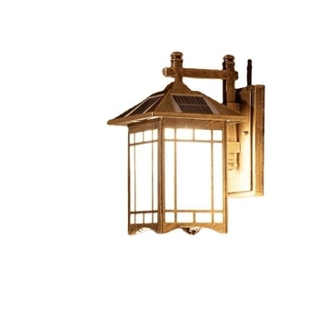 Mingshi JD-2021 Solarna zidna svjetiljka za vanjske prostore – IP65 vodootporna za vrt i balkon, LED 5730, 24–36 sati, 220V, Retro stil nostalgije