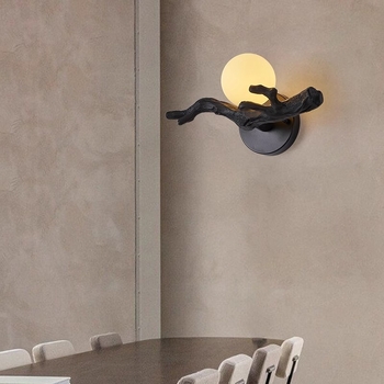 Stenska lampa u stilu wabi-sabi s kineskim zenom za spavaću sobu, uz krevet, balkon i hodnik – retro japanska zidna lampa