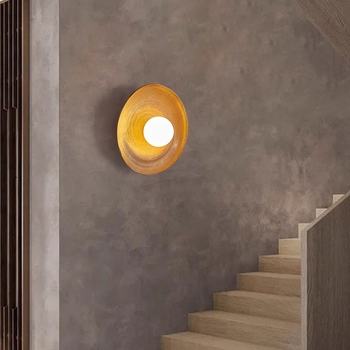 Stenska lampa u stilu wabi-sabi s kineskim zenom za spavaću sobu, uz krevet, balkon i hodnik – retro japanska zidna lampa