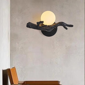 Stenska lampa u stilu wabi-sabi s kineskim zenom za spavaću sobu, uz krevet, balkon i hodnik – retro japanska zidna lampa