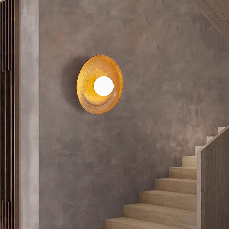 Stenska lampa u stilu wabi-sabi s kineskim zenom za spavaću sobu, uz krevet, balkon i hodnik – retro japanska zidna lampa