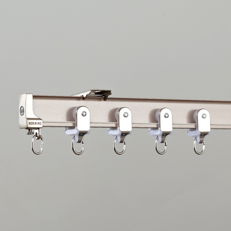 Aluminijska šina za zavjese, U‑oblik glatka vođenje, kukasti stil, L‑oblik kutni prozor/balkon, moderni minimalistički stil