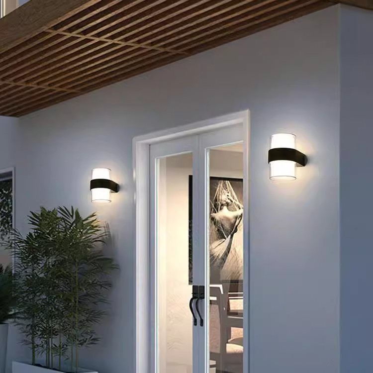 Vanjska zidna svjetiljka, vodootporna, aluminijsko kućište, moderni minimalistički dizajn, 12 LED, 3000K, 5000 lm, IP65