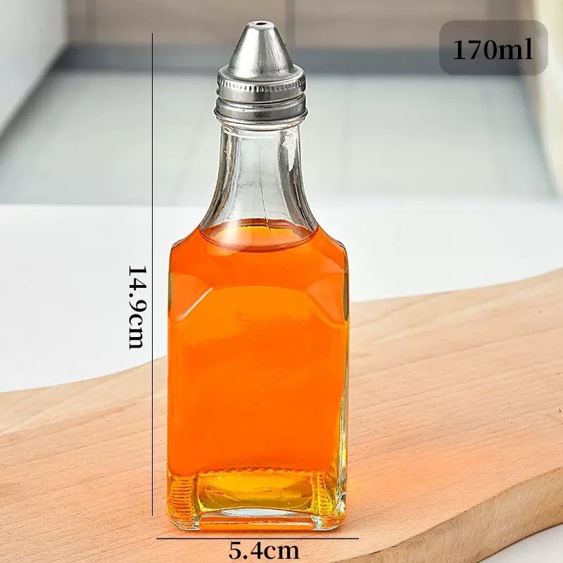 Mini staklena bočica za začine s poklopcem – posipnica za roštilj i čili u prahu