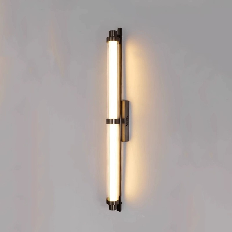 Duga stenska lampa u novom kineskom stilu za dnevni boravak i kozmetički stol, crveno moderno osvjetljenje