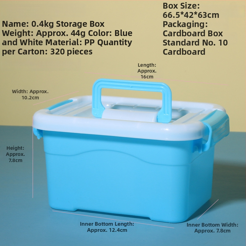Kompaktna stolna kutija za skladištenje, PP plastika, kapacitet 0,4 kg, moderni minimalistički dizajn
