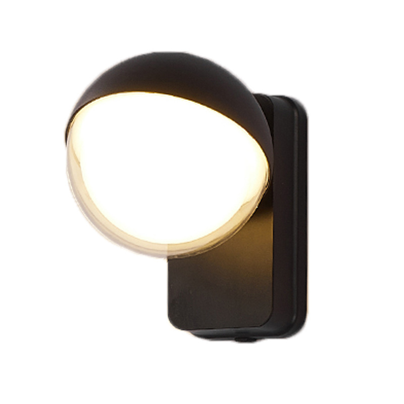 LED moderno minimalističko vanjsko zidno svjetlo, vodootporno, 360° rotacija, senzor pokreta, svjetlo za hodnik/ulaz
