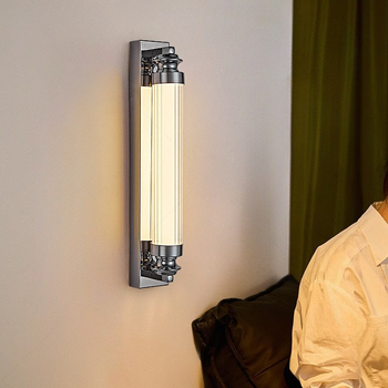 Bauhaus minimalistna duga zidna lampa za hodnik i kupaonsko ogledalo, LED