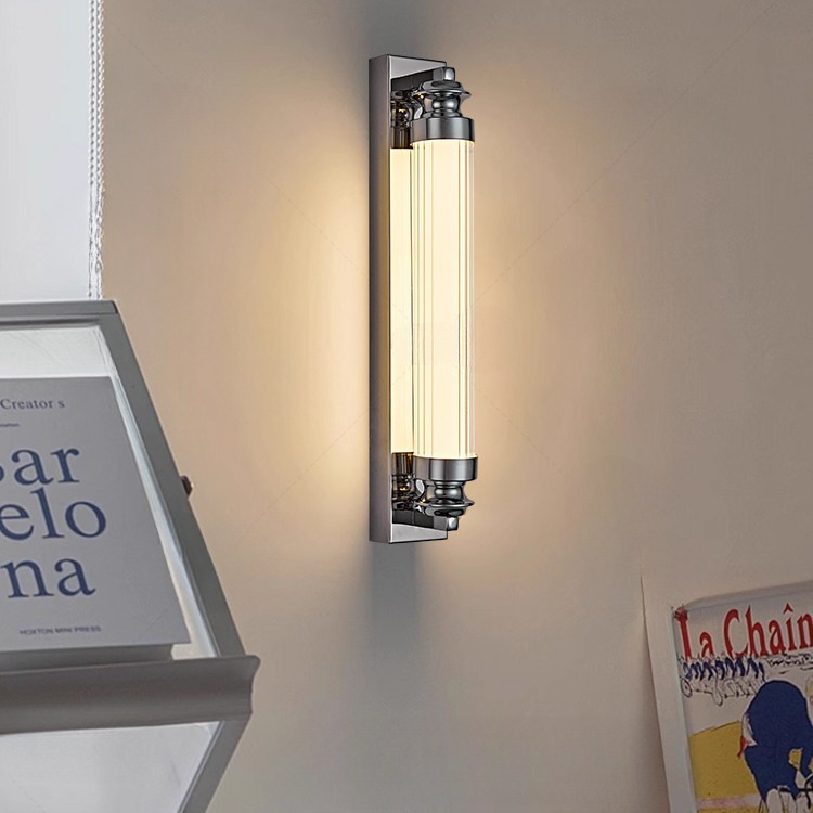 Bauhaus minimalistna duga zidna lampa za hodnik i kupaonsko ogledalo, LED