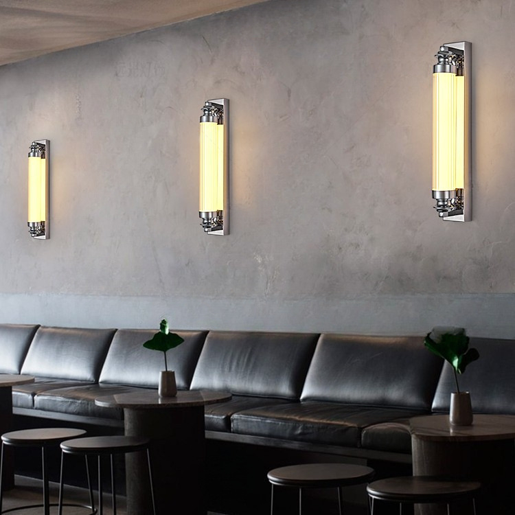 Bauhaus minimalistna duga zidna lampa za hodnik i kupaonsko ogledalo, LED