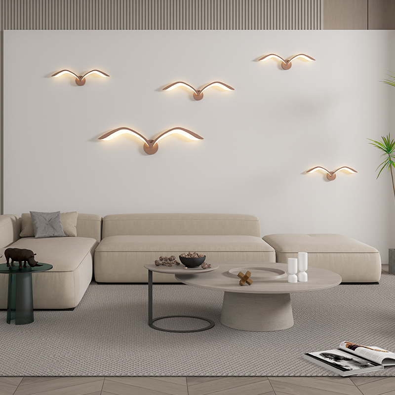 Zidna svjetiljka s galebom – nordijski stil, moderna minimalistička lampa za spavaću sobu, dnevni boravak, balkon, hodnik i stubište