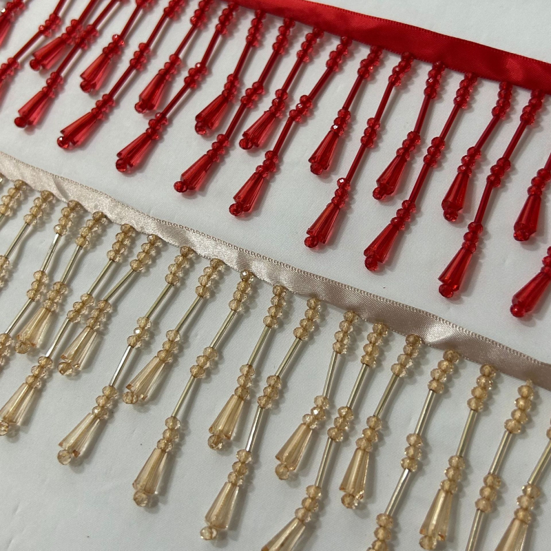 Ručna izrada čipke s perlicama za DIY kazališne kostime, zavjese i trake s resicama u etničkom stilu