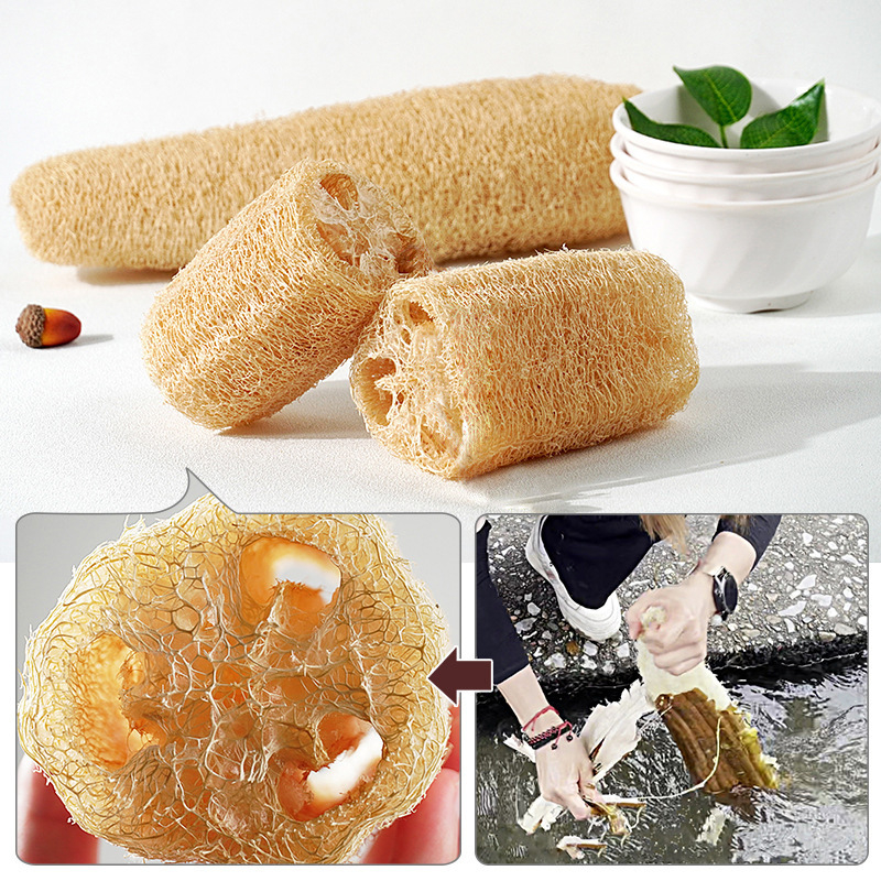 Spužva od loofe za čišćenje, zelena loofa s farme, krpa za suđe, kuhinjski scrub, bez masnoće, za tuširanje i ribanje