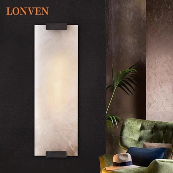 Mramorna zidna lampa u novom kineskom stilu za dnevni boravak, spavaću sobu, zid iza kreveta, hodnik, LED rasvjeta u retro stilu