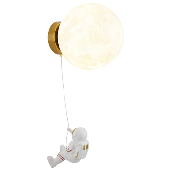 Stenska lampa s mjesecom za dječju sobu, moderni minimalistički stil, astronaut, nordijski crtani dječak dizajn