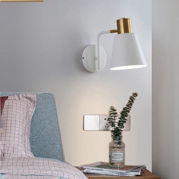 Nordijska minimalistička zidna lampa za spavaću sobu i hodnik, podesivo tijelo, LED