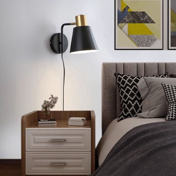 Nordijska minimalistička zidna lampa za spavaću sobu i hodnik, podesivo tijelo, LED