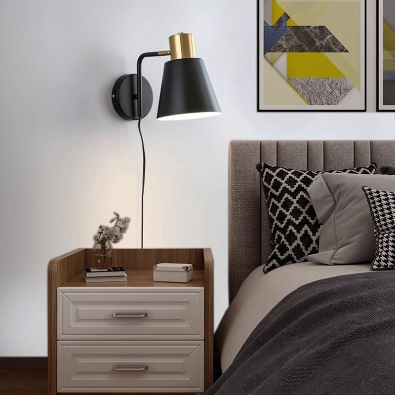 Nordijska minimalistička zidna lampa za spavaću sobu i hodnik, podesivo tijelo, LED