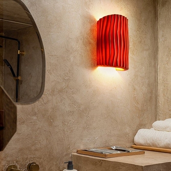Nordijska moderna minimalistička zidna lampa od smole za spavaću sobu, hodnik i dnevni boravak – stil wabi-sabi