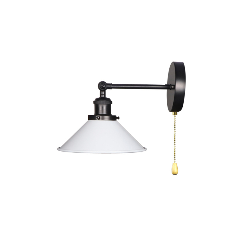 Antička željezna zidna lampa, rustikalni stil, oblik UFO diska, baza E27/E26