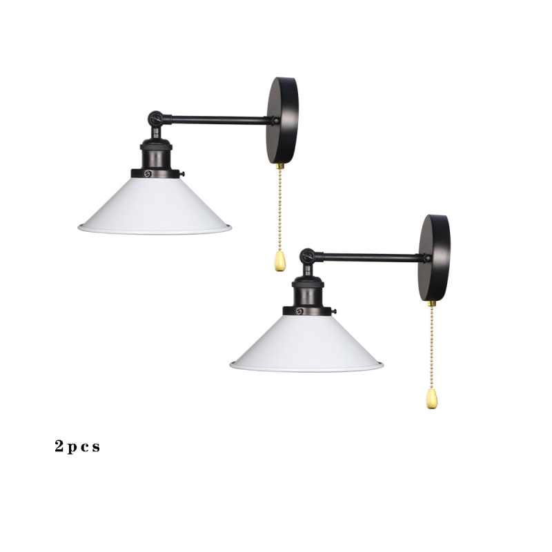 Antička željezna zidna lampa, rustikalni stil, oblik UFO diska, baza E27/E26