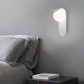 Zidna lampa u modernom nordijskom minimalističkom stilu – noćna svjetiljka za spavaću sobu, dekorativna zidna rasvjeta za dnevni boravak, hodnik i ured.