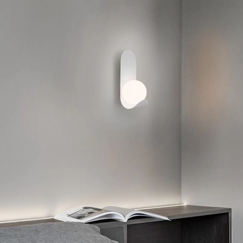 Zidna lampa u modernom nordijskom minimalističkom stilu – noćna svjetiljka za spavaću sobu, dekorativna zidna rasvjeta za dnevni boravak, hodnik i ured.
