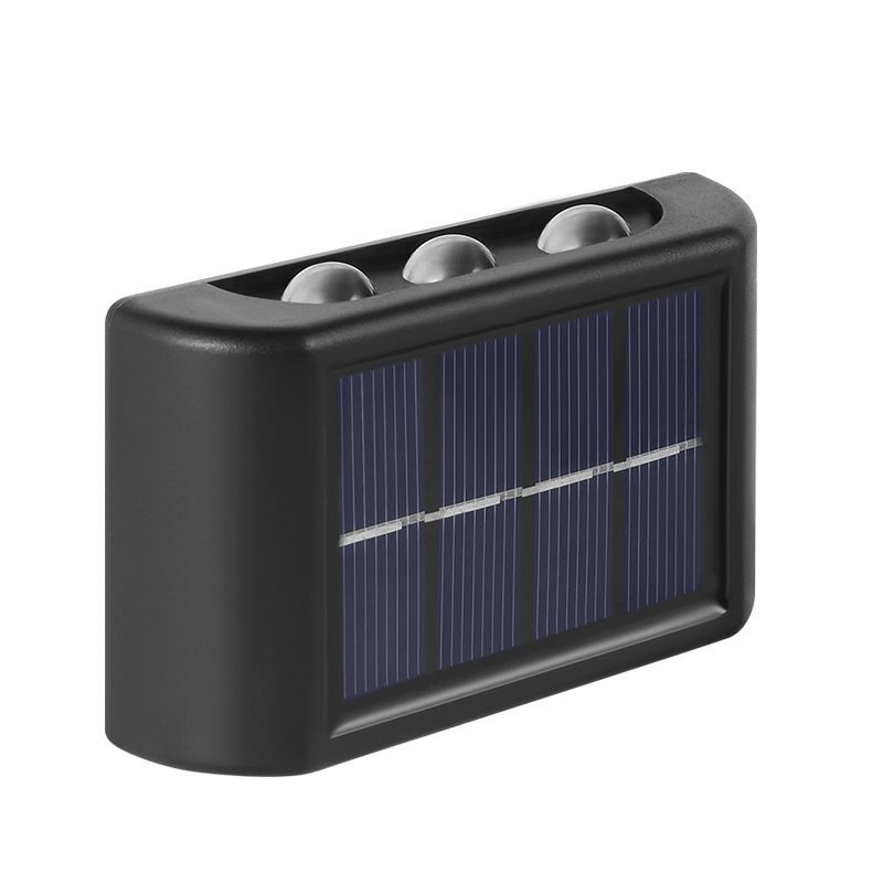 Solarna zidna svjetiljka s dvostrukom glavom, vodootporna, za balkon, vanjsko osvjetljenje koje svijetli prema gore i dolje.