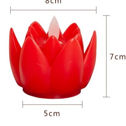 LED lotos ljuljačka svijeća za Buddha oltar, bezdimna elektronička svijeća
