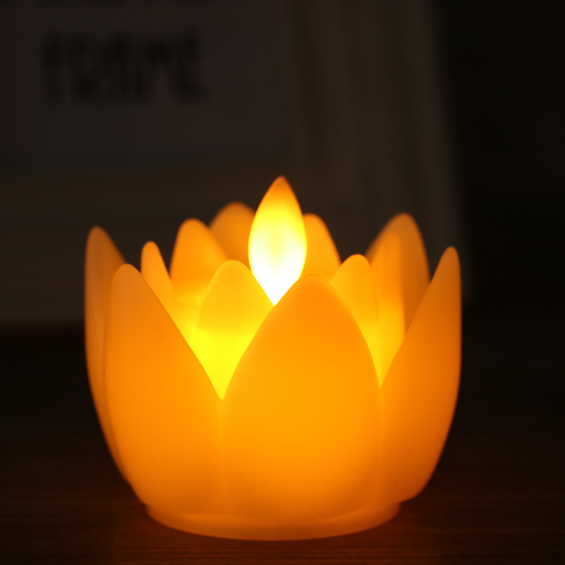 LED lotos ljuljačka svijeća za Buddha oltar, bezdimna elektronička svijeća