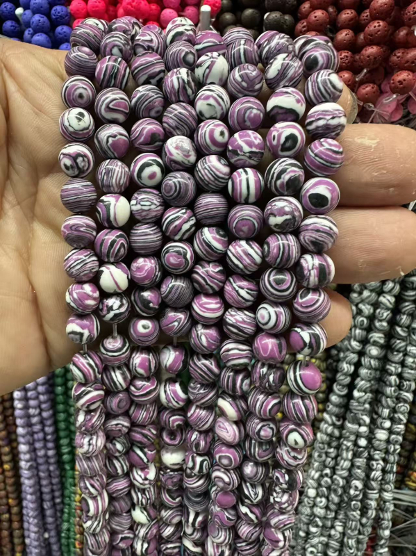Kugličaste perle od sintetičkog turkiza, 8 mm, za nakit i narukvice, DIY, labave perle