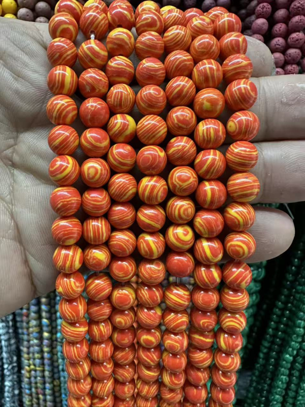 Kugličaste perle od sintetičkog turkiza, 8 mm, za nakit i narukvice, DIY, labave perle