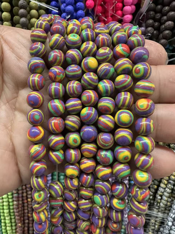 Kugličaste perle od sintetičkog turkiza, 8 mm, za nakit i narukvice, DIY, labave perle