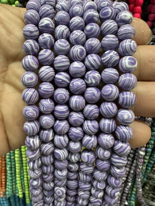 Kugličaste perle od sintetičkog turkiza, 8 mm, za nakit i narukvice, DIY, labave perle