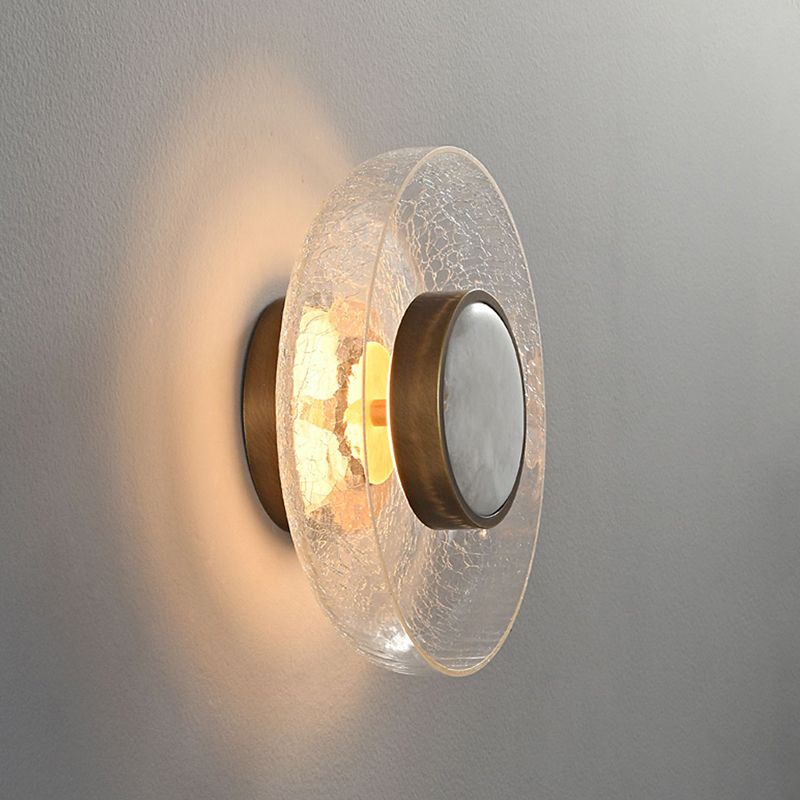 Moderna minimalistička LED zidna svjetiljka sa staklenim sjenilom za dnevni boravak, spavaću sobu, stubište i kino