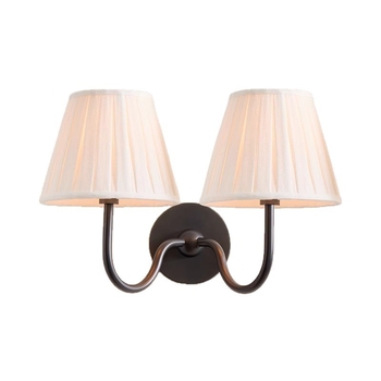 Francuski stil vintage bakrena zidna lampa s platnenim sjenilom za spavaću sobu i ogledalom za dnevni boravak ili hodnik – američki retro minimalistički dizajn