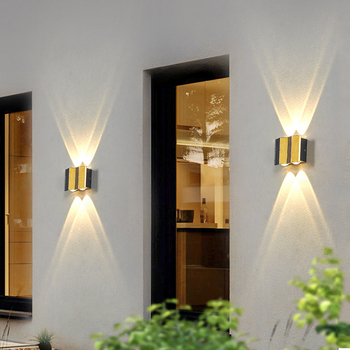 LED vanjska vodootporna zidna svjetiljka s efektom wall washer, moderan kreativni dizajn za vrt i balkon