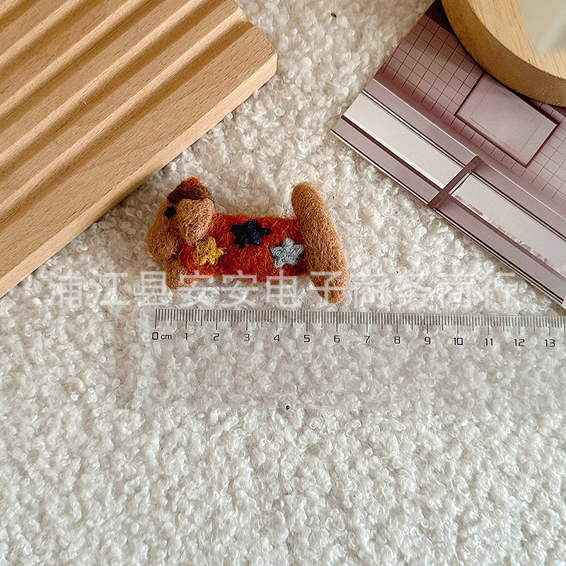 Ručni dodaci od vunenog filca s slatkim medvjedićem i zekom za kosu – kopča za kosu, traka za kosu, DIY broš, dodaci za odjeću u crtani stil