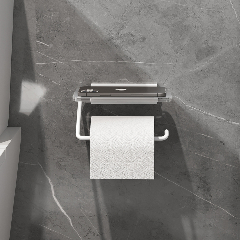 Zidni držač toaletnog papira i kutija za maramice, od akrilno-aluminijskog legura