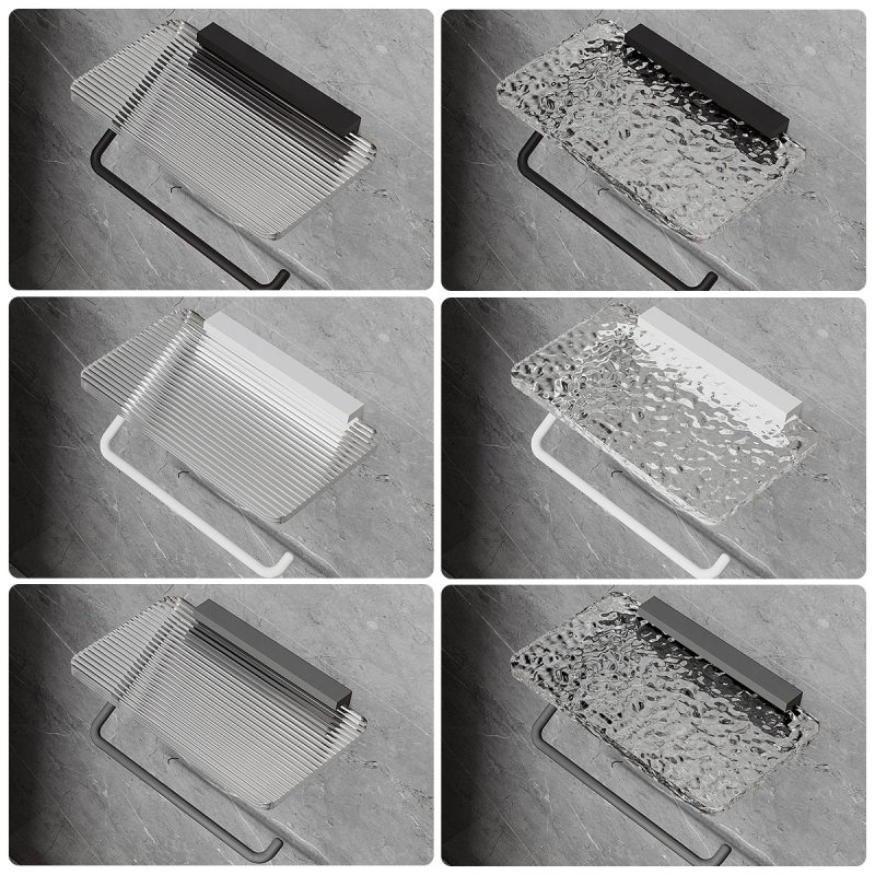 Zidni držač toaletnog papira i kutija za maramice, od akrilno-aluminijskog legura