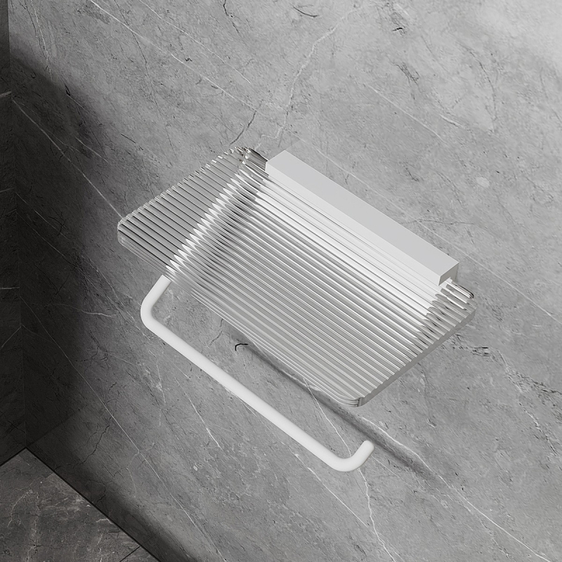 Zidni držač toaletnog papira i kutija za maramice, od akrilno-aluminijskog legura