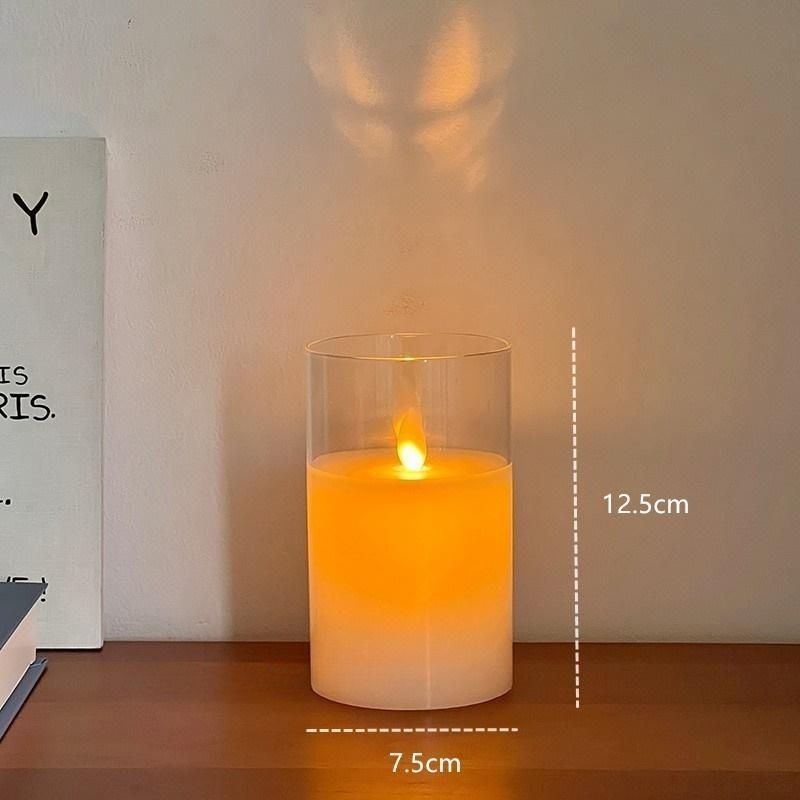 Kreativna simulirana svijeća – noćna lampica s treperećim fitiljem, LED električna lampica za spavaću sobu, dekor na stol i atmosfera