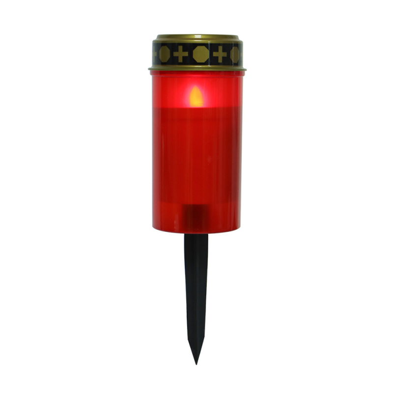 Vanjske LED lampe za groblje za molitvu, baterijske religijske svijeće, svjetiljke ugradne u tlo