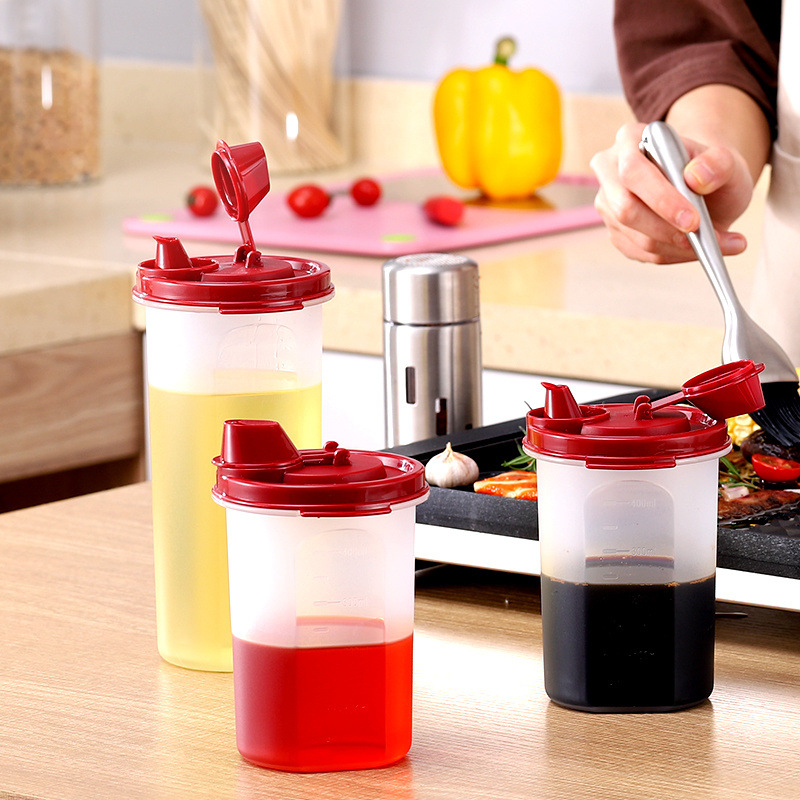 Set plastičnih boca za ulje i začine, prehrambene kvalitete, za kuhinju, s funkcijom prskanja ulja – sojin umak, ulje, sezamovo ulje, med, vino za kuhanje i ocat