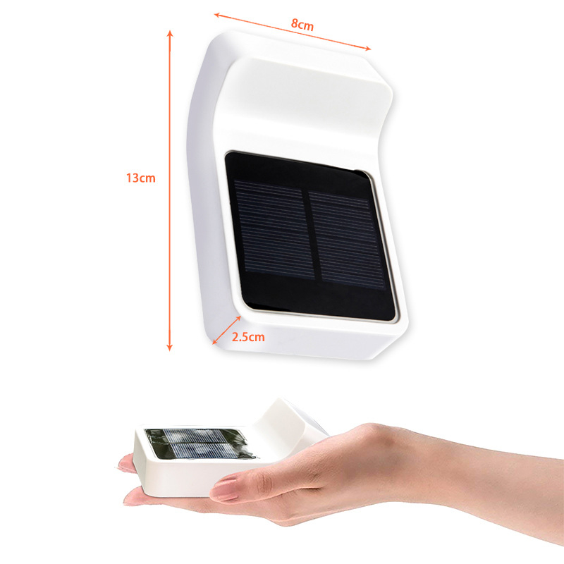 Solarna zidna lampica sa 4 LED za vrt i dvorište, vodootporna vanjska rasvjeta uz ogradu